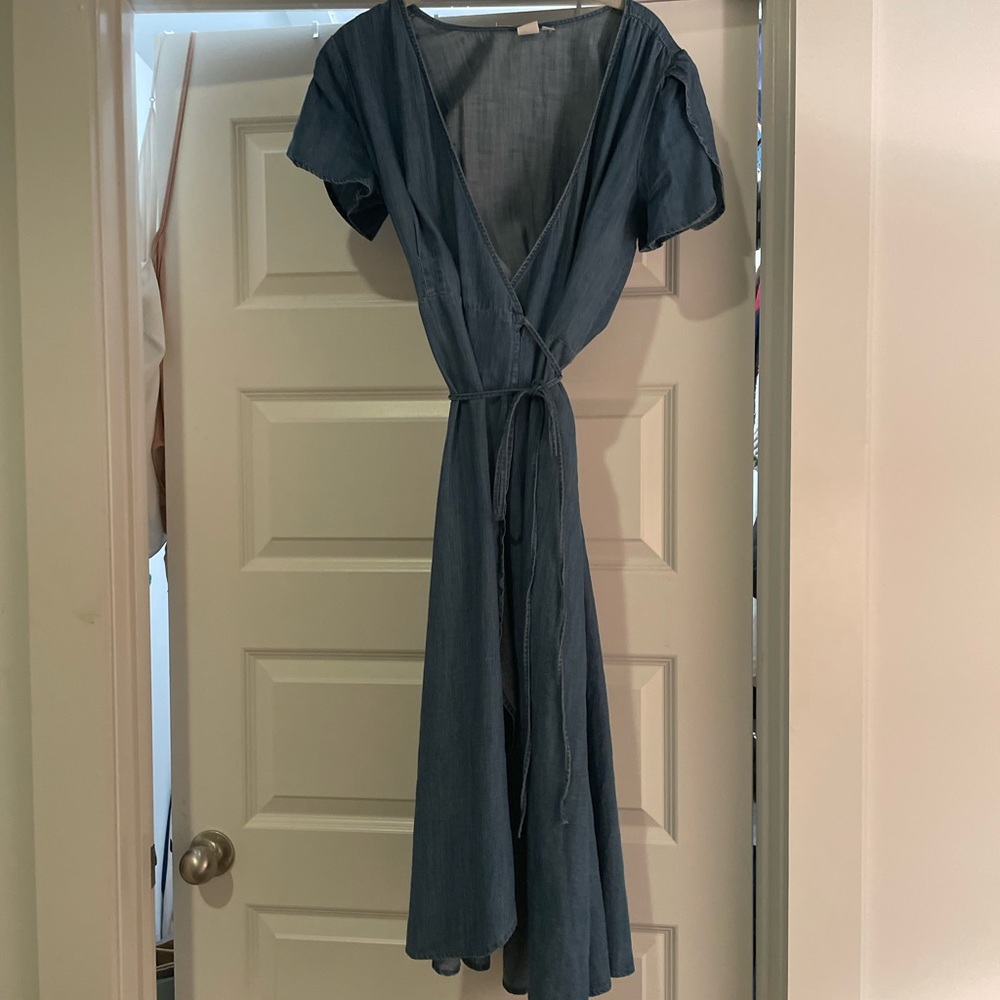 Gap denim maxi dress